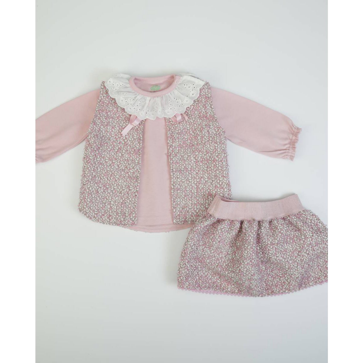 16169 - Camiseta manga larga + falda + chaleco - AW 24/25