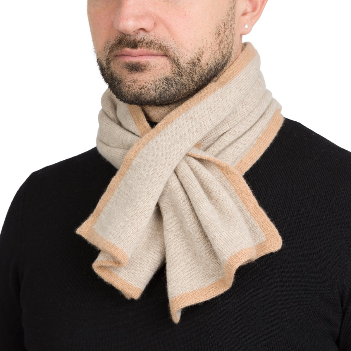 DUETTO - Bufanda de doble cara de puro cashmere