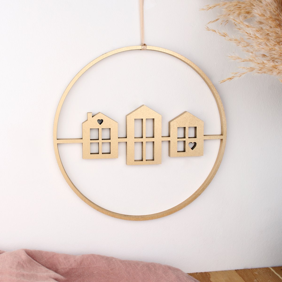 Huis in een krans - formaat. L