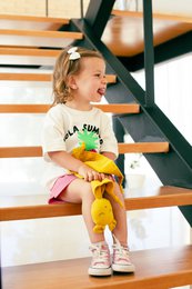 SET DOUDOU + BANDANA + Bijtring - MOD. OSO - BLAUW/GRIJS