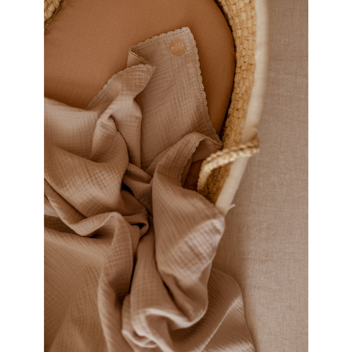 Baby Swaddle / Triple Layer Muslin - Beige