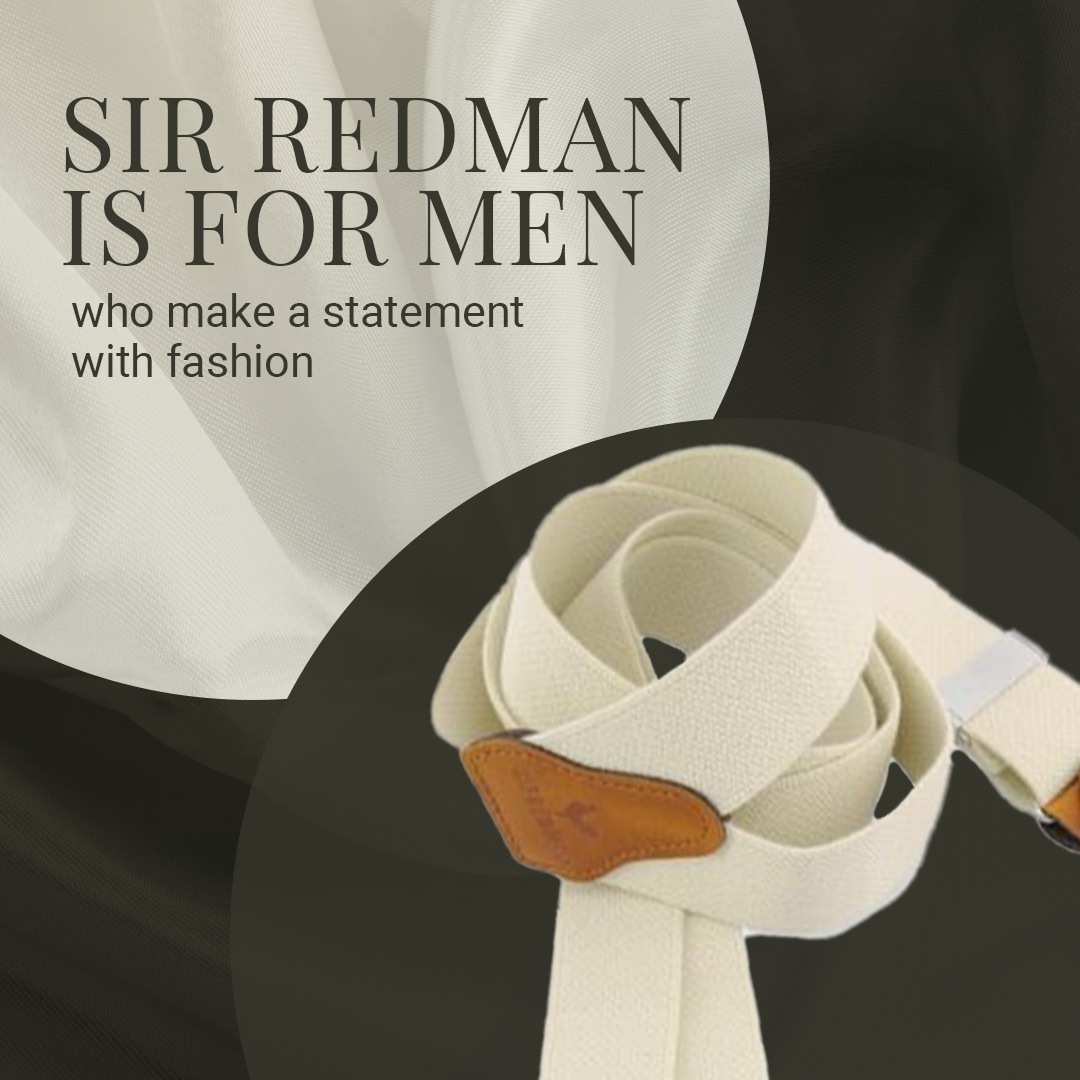 Sir Redman Hosenträger Y-Modell – Creme