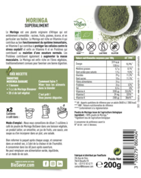 MORINGA EN POUDRE - 200G - UZUPEŁNIENIE POKARMÓW