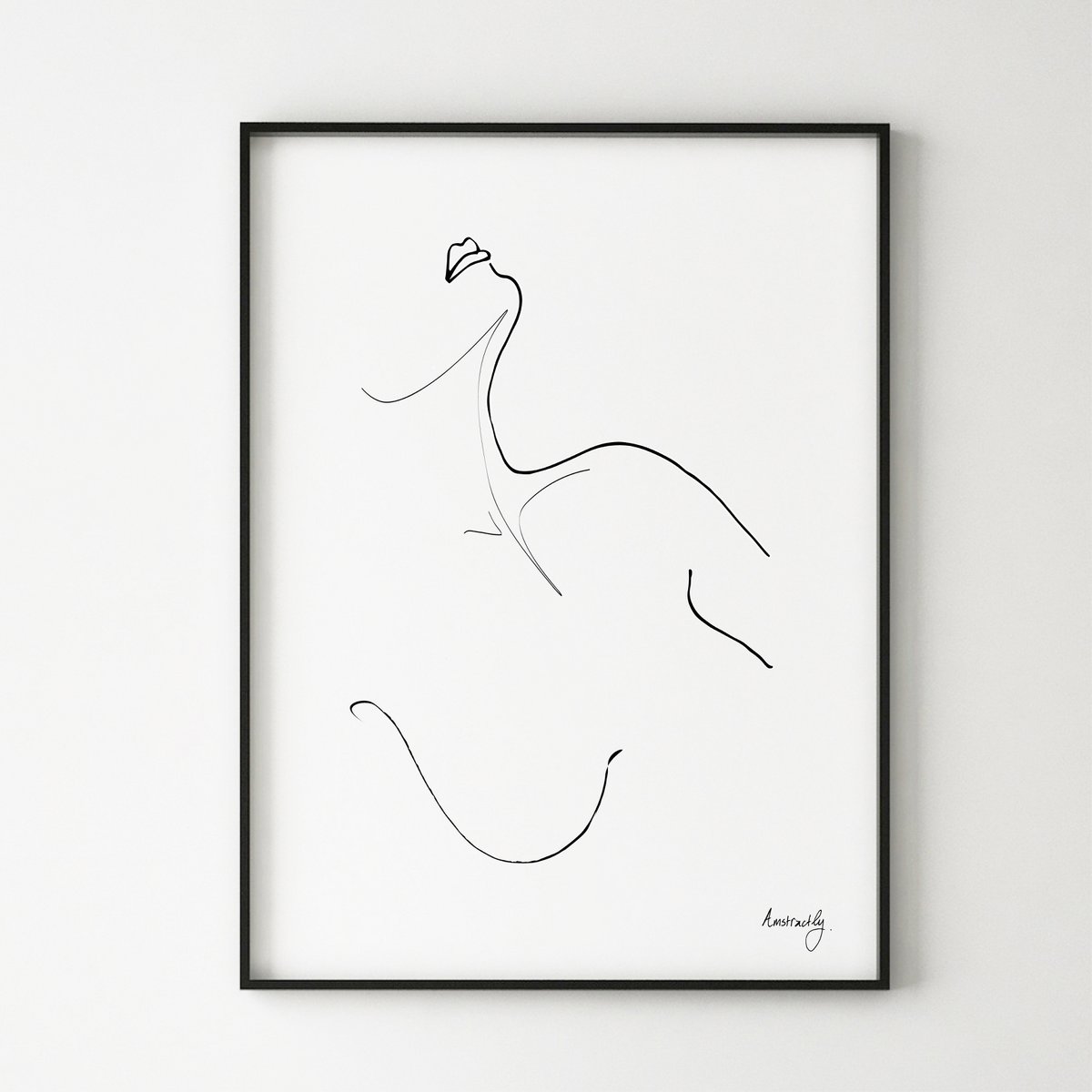 Seduction - Woman Sculpture Line Art Print