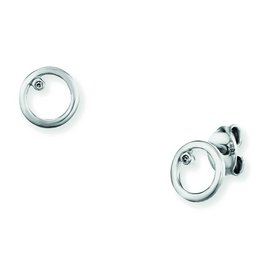 Ørestikker 925/- sterling sølv rhodineret zirconia