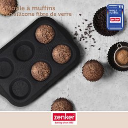 Teglia per muffin 6 stampi Zenker Vetroresina in silicone