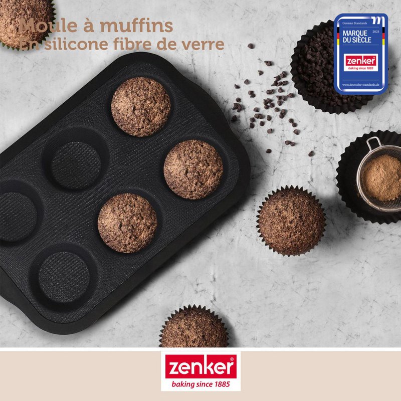 Teglia per muffin 6 stampi Zenker Vetroresina in silicone