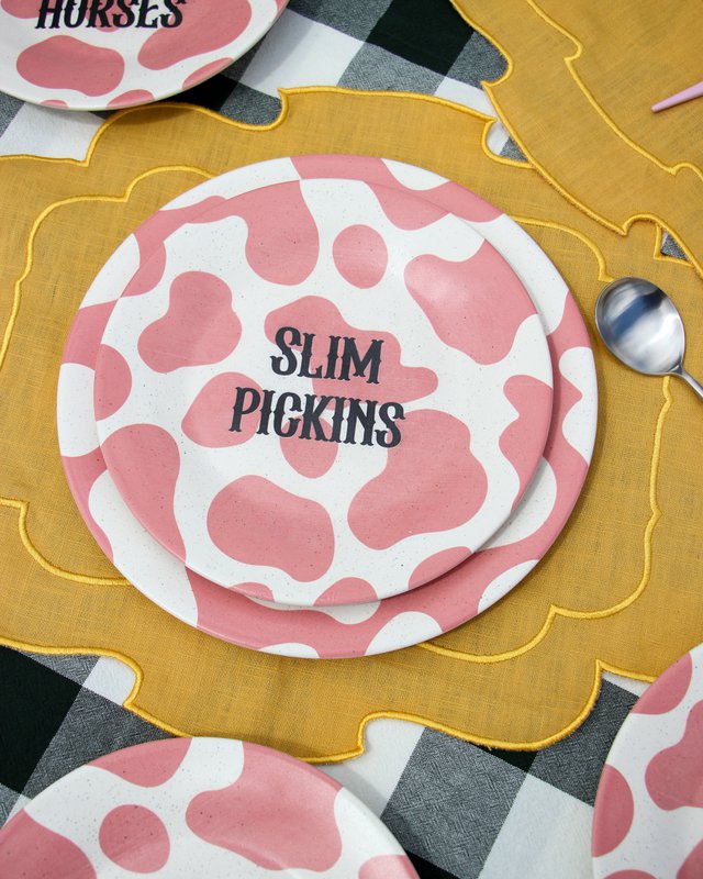 Dessertplatte "Slim Pickins" Cowgirl -Ära