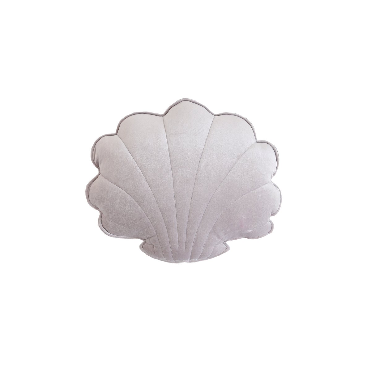 Samt-Muschelkissen „Silver Pearl“.