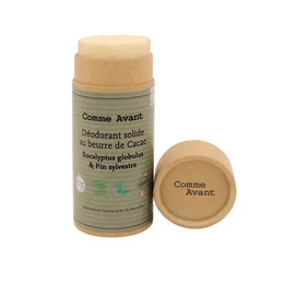 Solid deodorant with cocoa butter