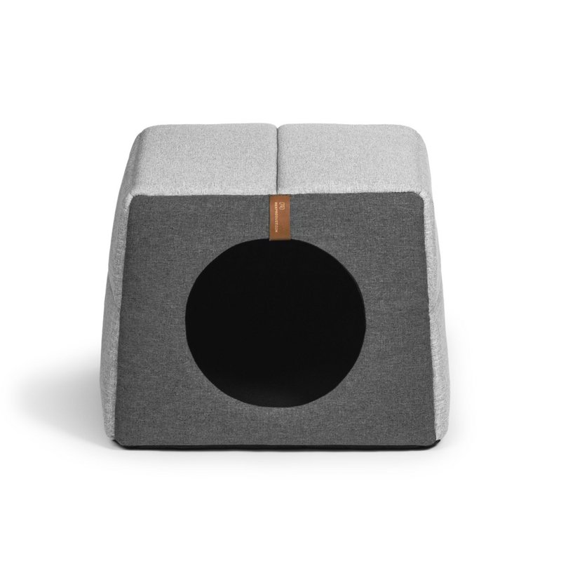 UP&DOWN niche pour chien 2en1- gris clair chiné