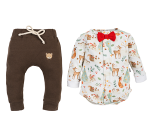 3320C Christmas Animals set for a boy (bodysuit + pants)