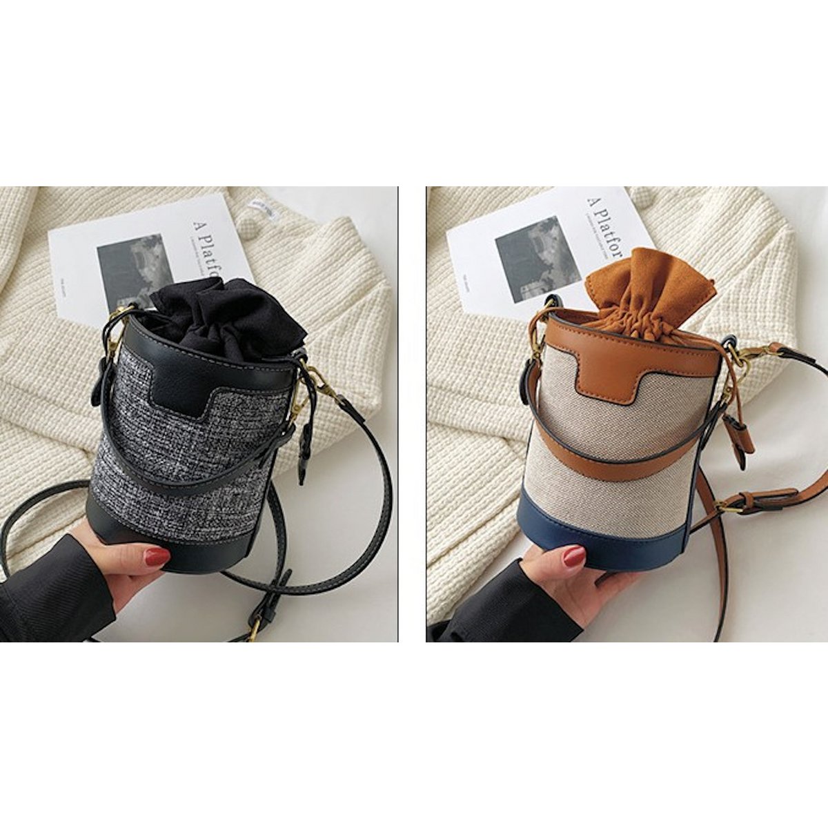 AnBeck Small Bucket Crossbody-håndtaske (2 farvemuligheder)