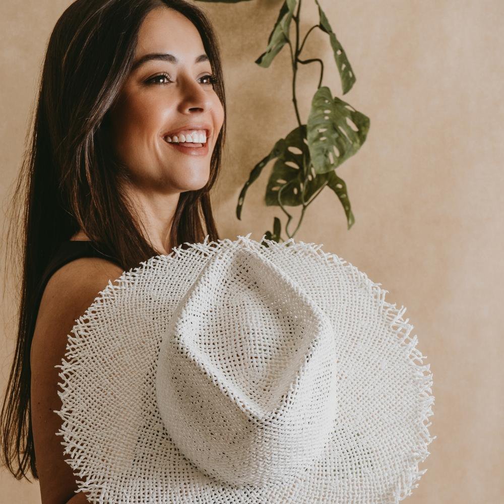San Pancho · White beach hat