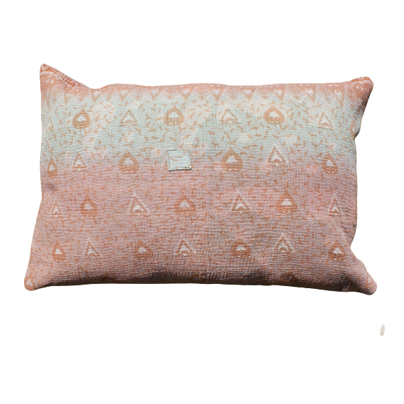 Cushion Cover Vintage Kantha 40x60 cm soft pink