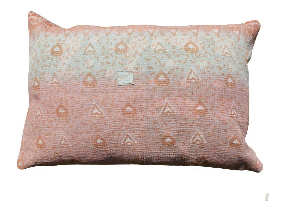 Pudebetræk Vintage Kantha 40x60 cm blød pink