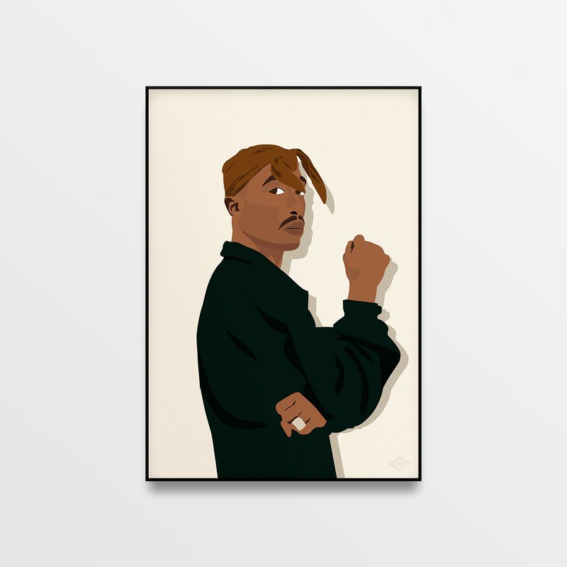 Poster "Tupac Shakur" - A4 & 30x40cm - Art print
