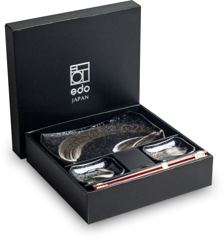 Edo Ansen Sushi Plate Set/2, giftbox