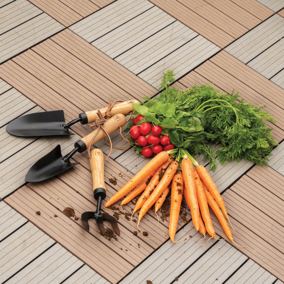 Set of 3 Gardening Tools with Storage Box