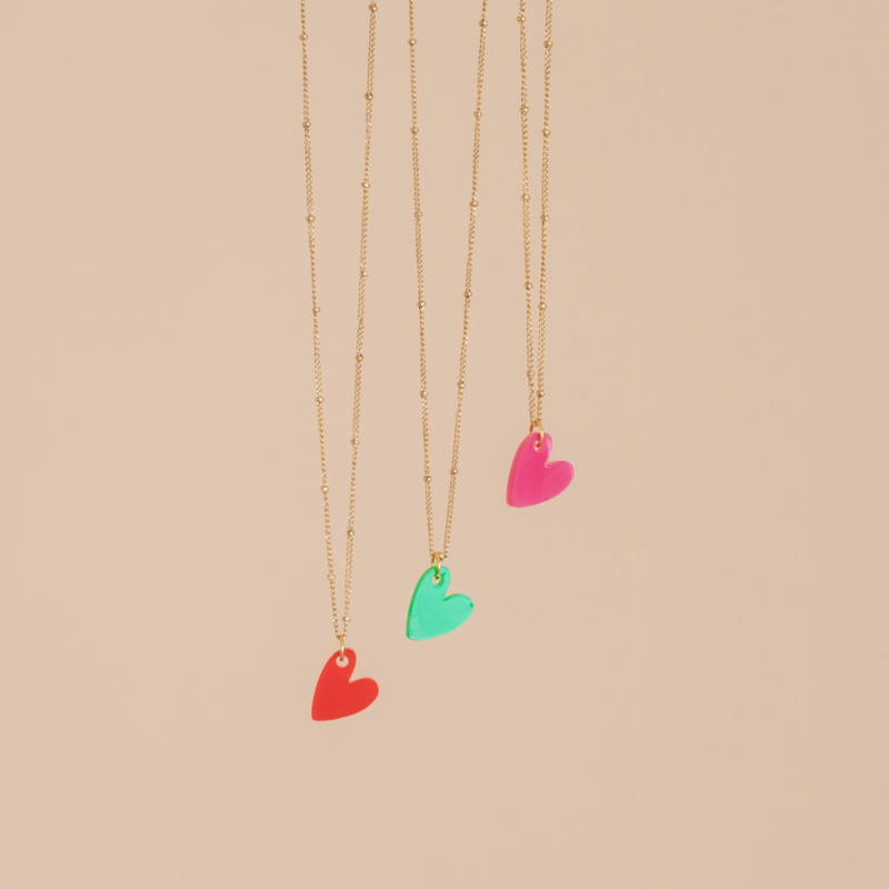 Ketting Lume Charms | Hjerte rødt guld
