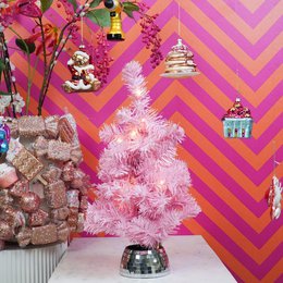 Arbre artificiel - Lumière à LED d'arbre de Noël - Rose - 50 cm
