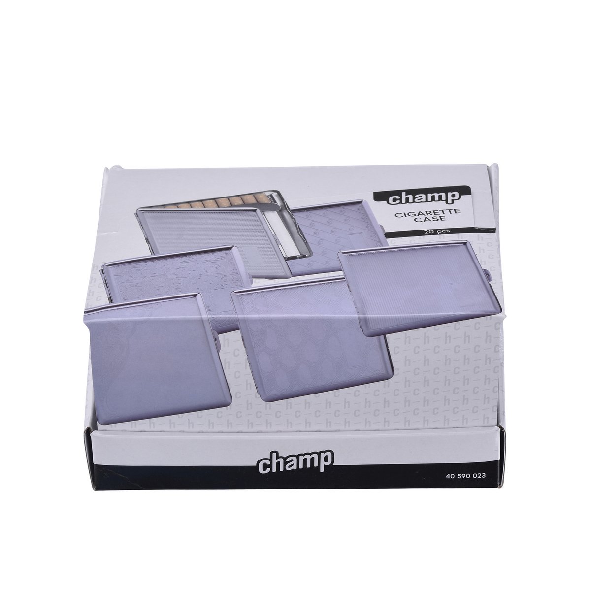 Caja de cigarrillos de metal para 20 cigarrillos Almacenamiento de cigarrillos metálico Soporte de cigarrillos plateado Diseño en relieve Práctico Compacto Elegante
