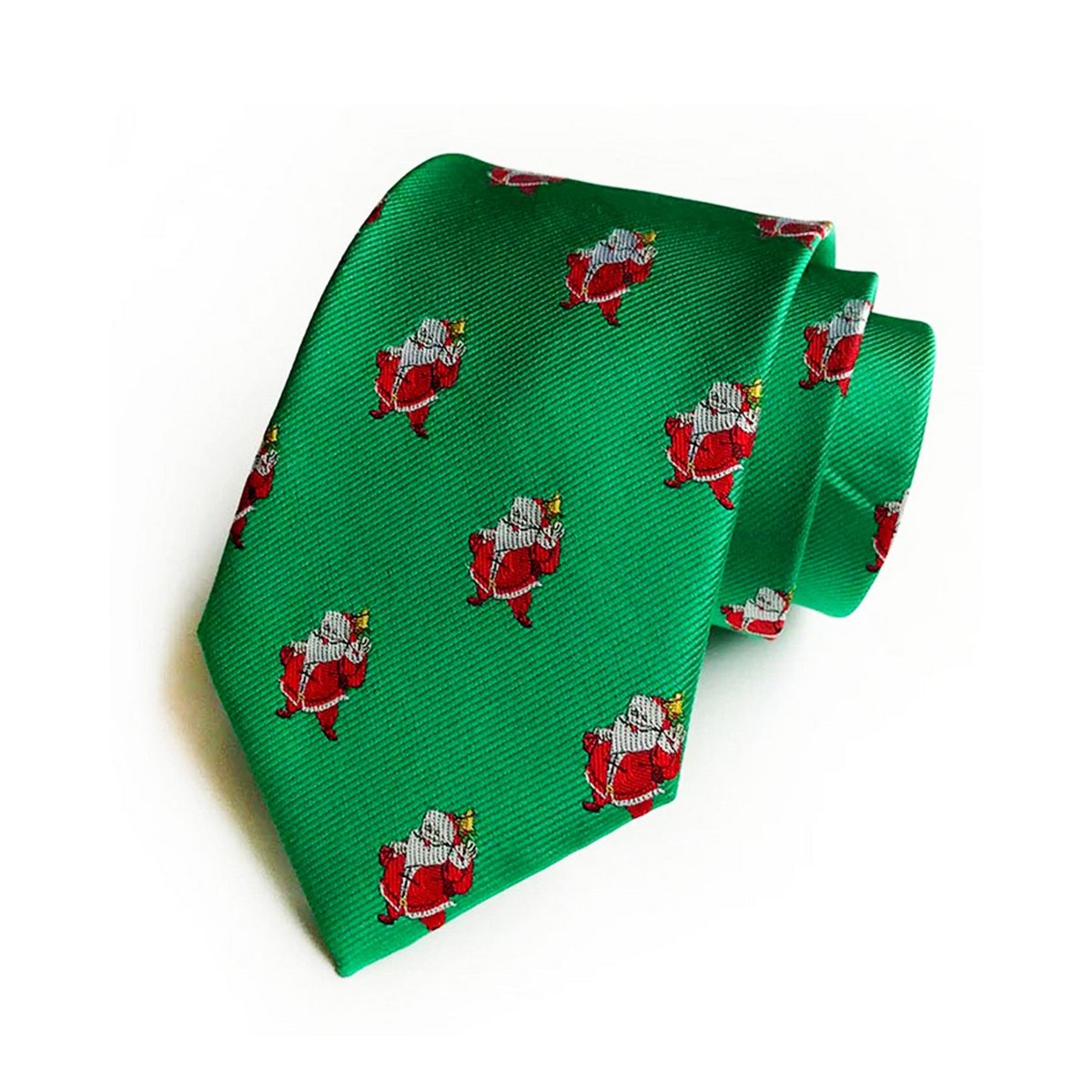 Tie - Green with Santa