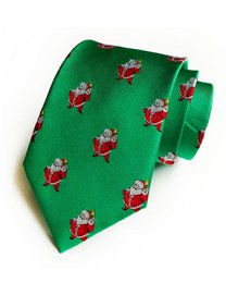 Tie - Green with Santa