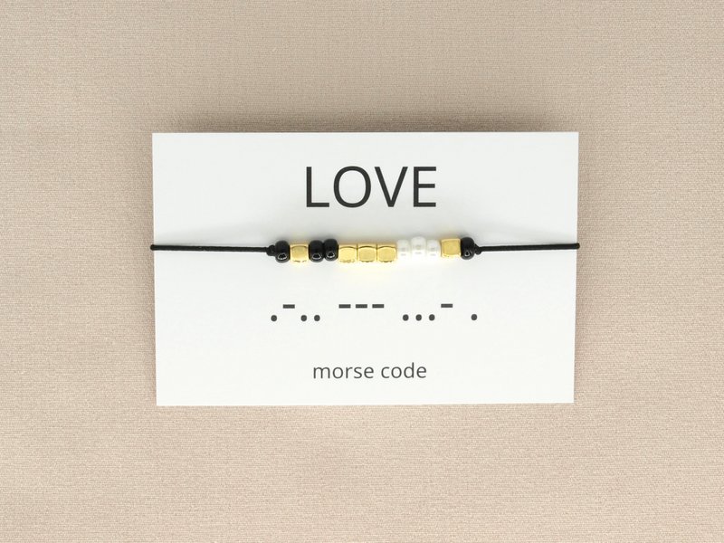 Morsecode armband love (zilver,rosé goud,goud)