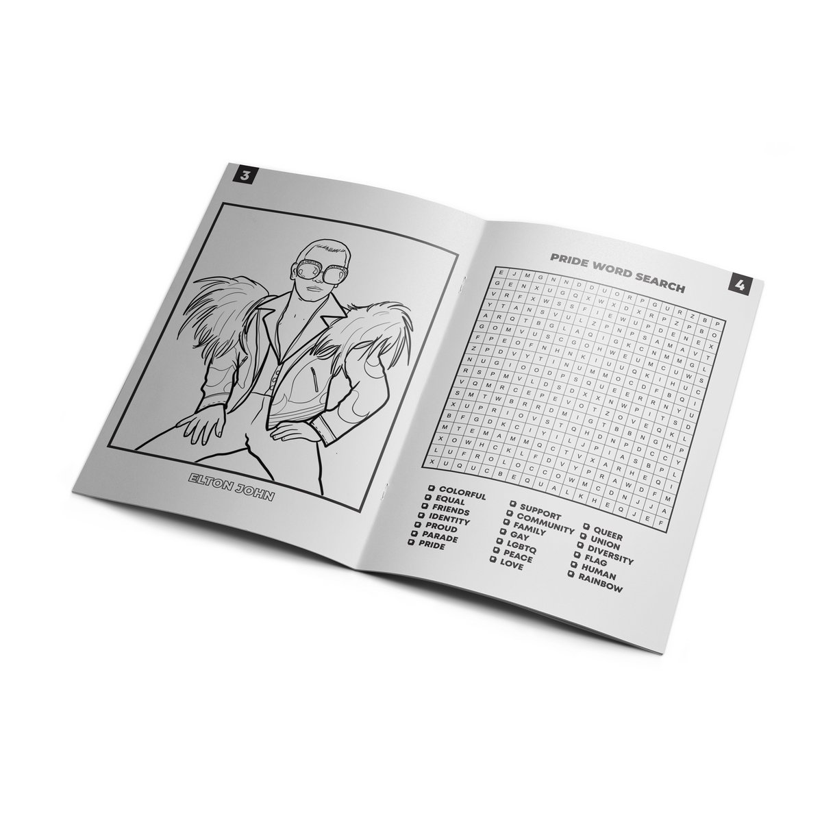 Libro para colorear de actividades LGBTQ+ queer