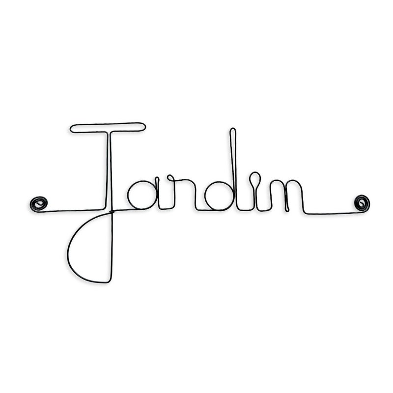 Mot en fil de fer " Jardin "