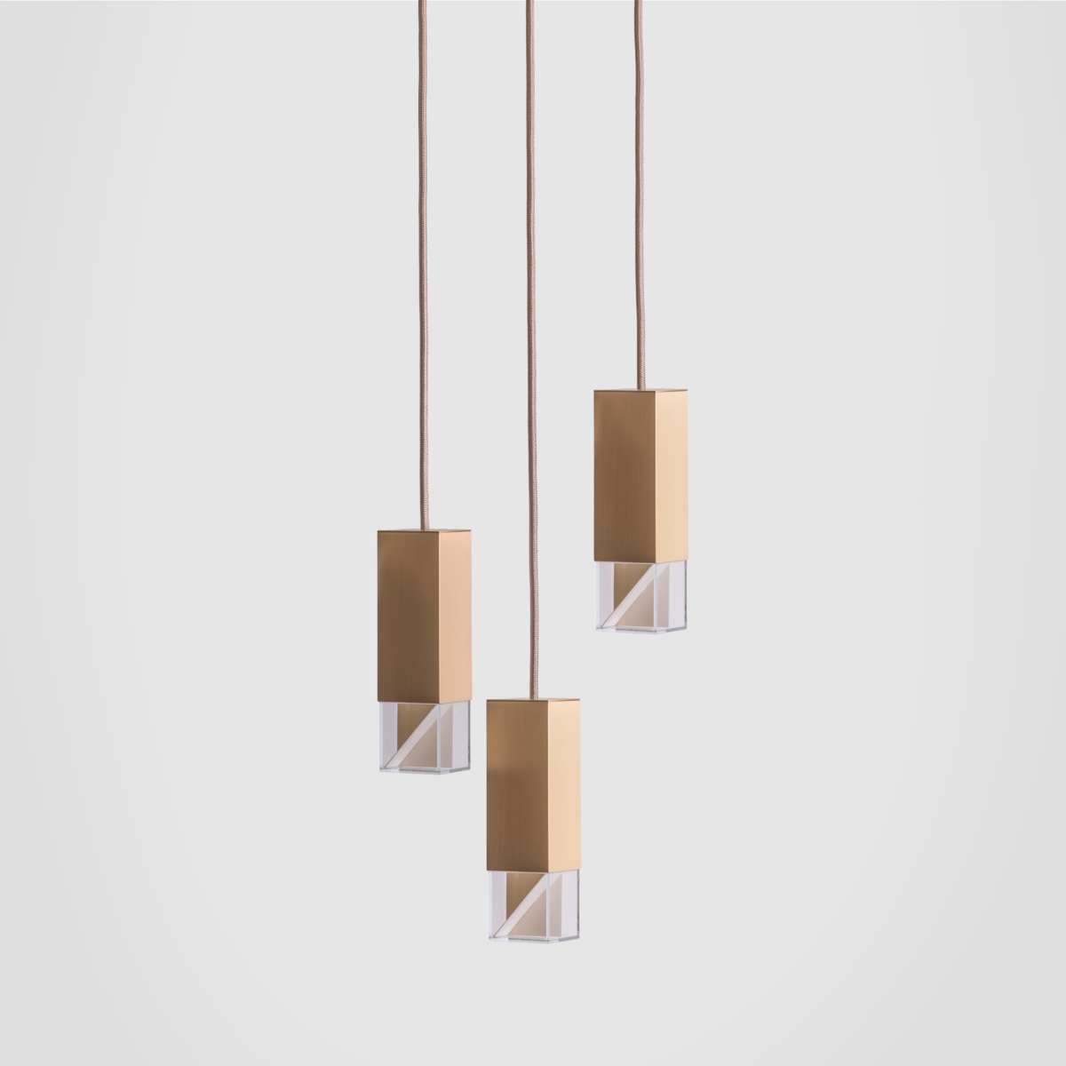 Lampe/One Messing Trio Lysekrone