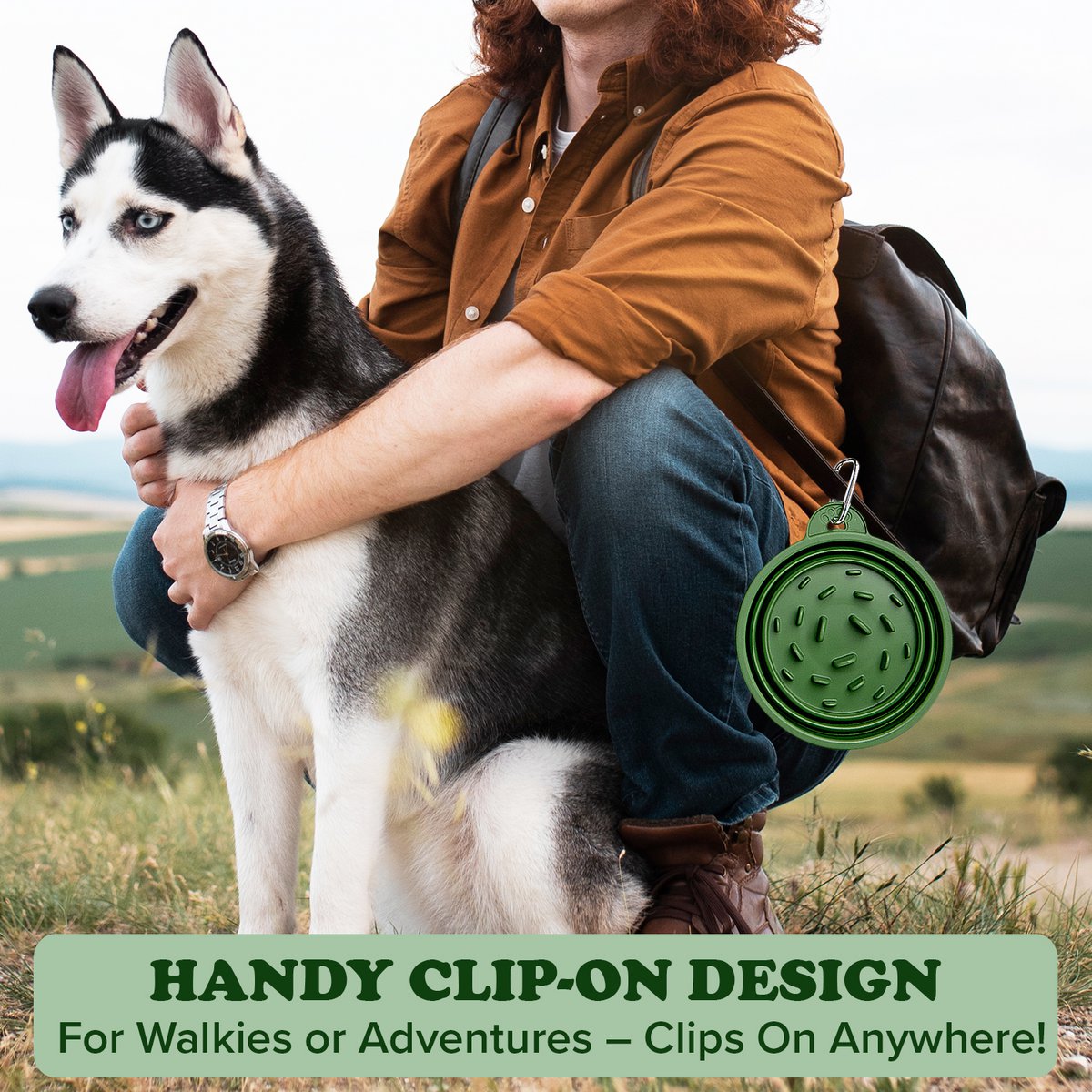 2-in-1 Dog Bowl - Non-Slip with Lick Mat Centre