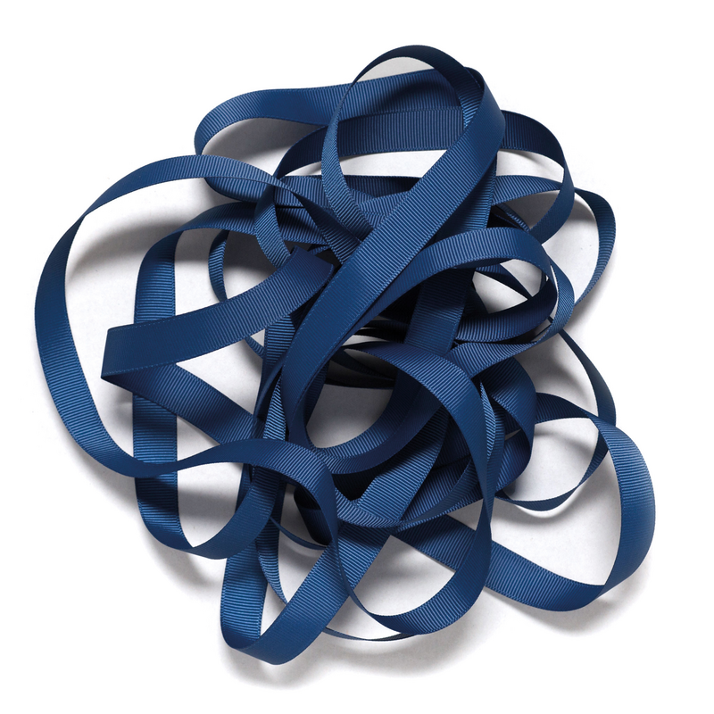 Gift ribbon dark blue, dark blue ribbon easy to tie, 16mm x 5m blue grosgrain ribbon for wrapping gifts