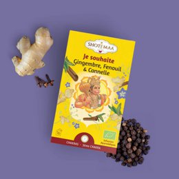Je Souhaie Chakra Assortiment Biologische Kruidenthee en Kruidenthee - Stimulerende gember, zoete venkel en geruststellende kaneel - Moment van ontspanning na de maaltijd