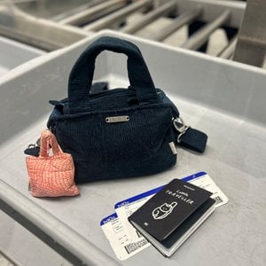Einkaufstasche | Gefärbter abnehmbarer Cordgurt Mini Vincent Blue