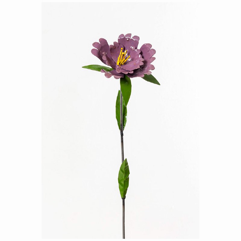 FLEUR D'HIBISCUS EN MÉTAL VIOLET