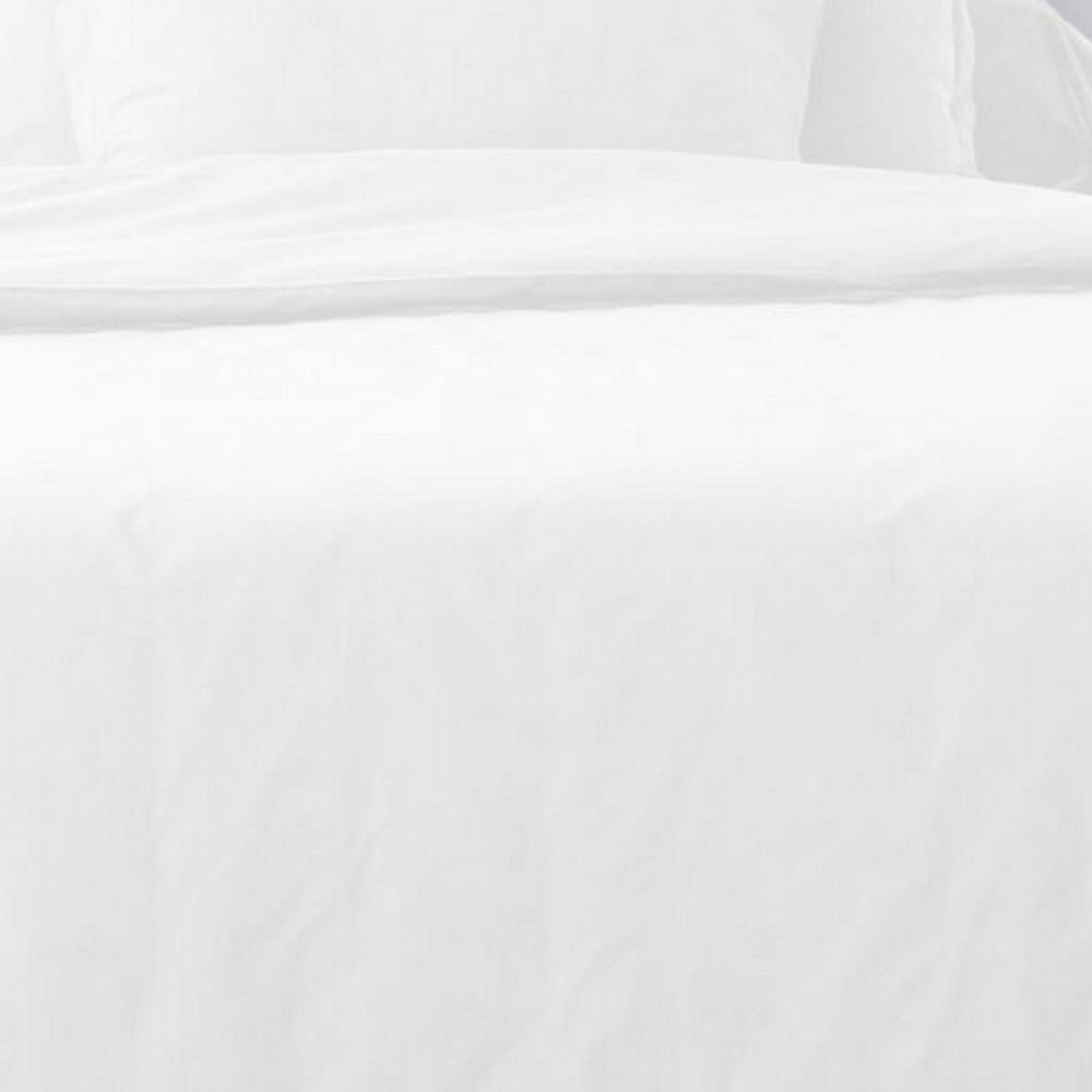 Duvet cover 240x260 cm + 2 pillowcases 65x65 cm white cotton
