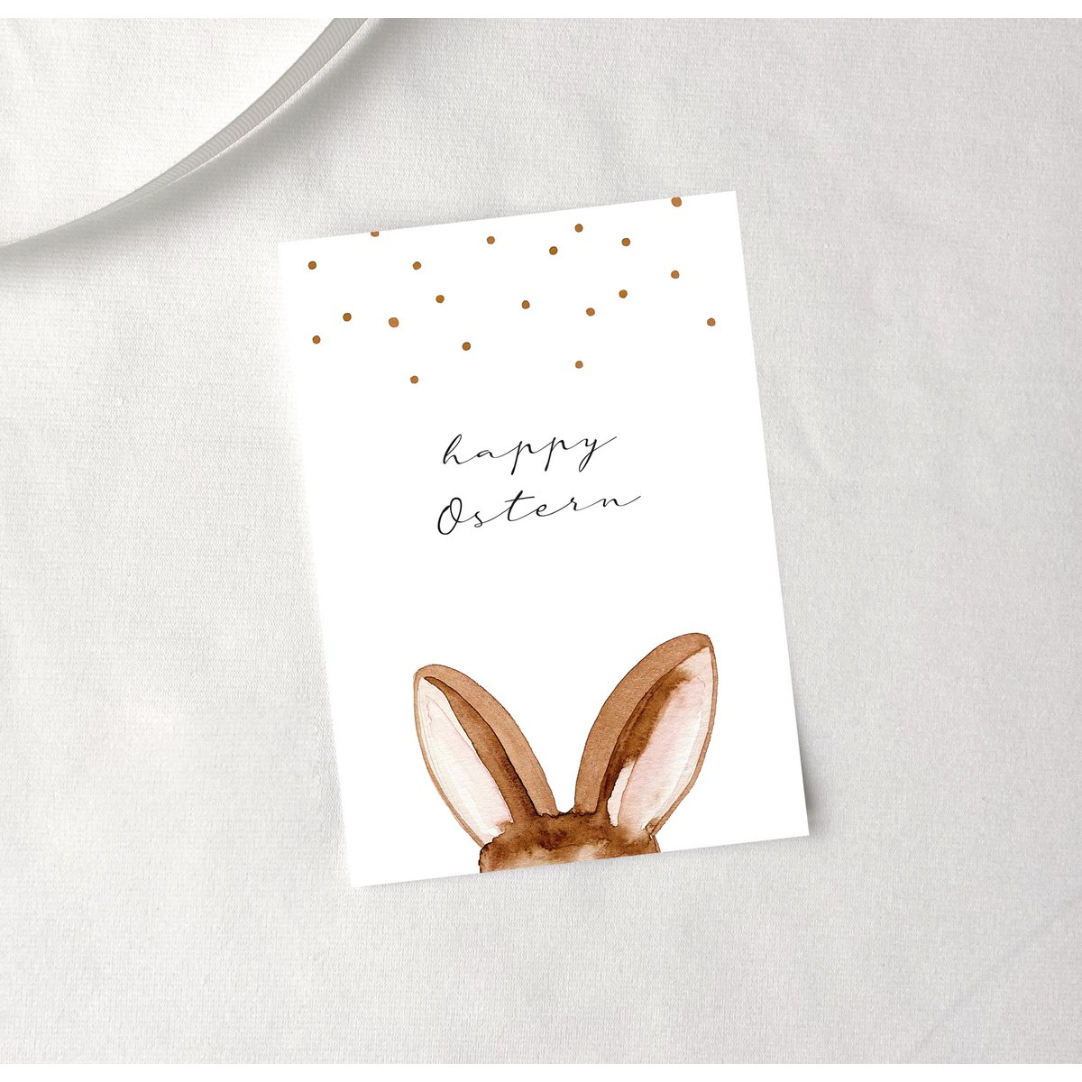 Karte Happy Ostern - Hasenohren (VE = 10 Stück)