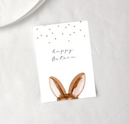 Karte Happy Ostern - Hasenohren (VE = 10 Stück)
