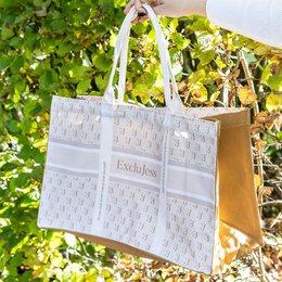 Bolsa de compras Exclujess - beige/dorado (2 tallas)