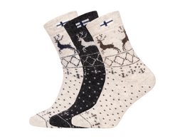 Ein Paar 80% Wollsocken Norwegen Flagge & Norweger Design