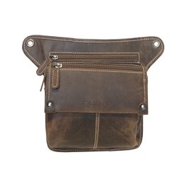 Gürteltasche Leder oder Festivaltasche aus Leder in 3 Farben mit verstellbarem Schulterriemen und Überschlag