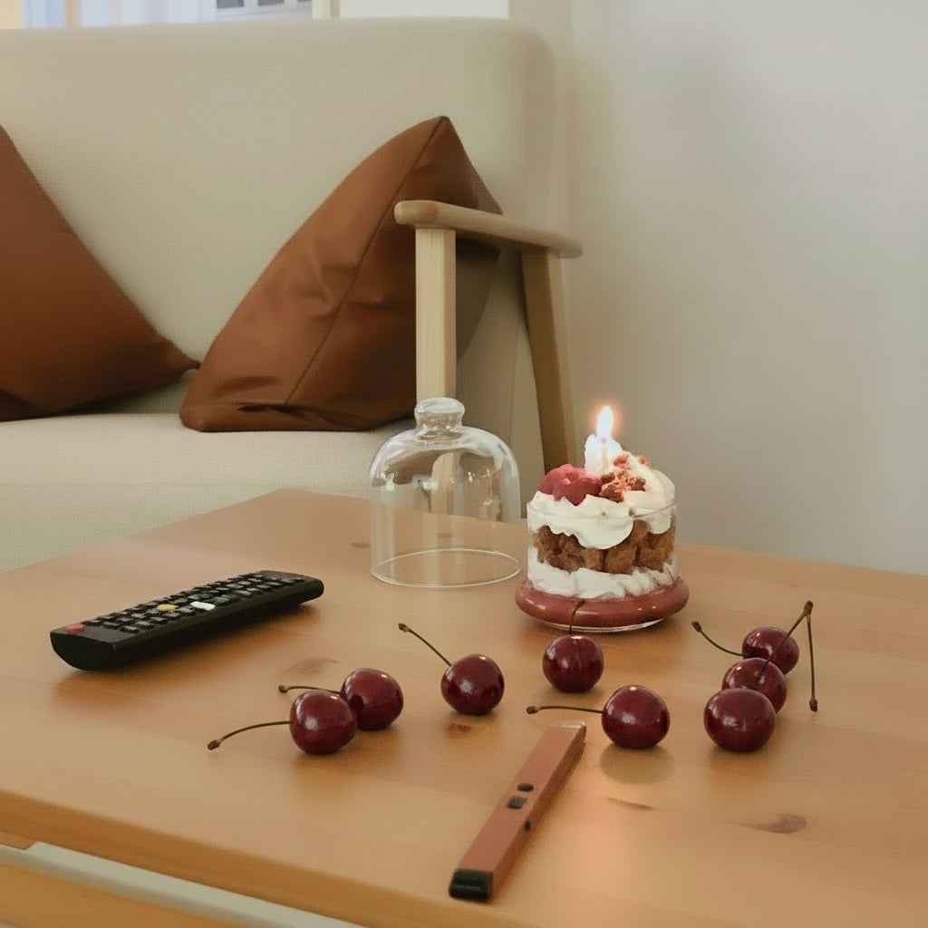 LAVURI Black Forest Cherry – Handmade Dessert Candle
