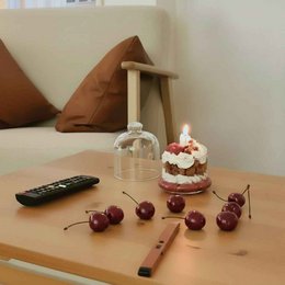 LAVURI Black Forest Cherry – Handmade Dessert Candle