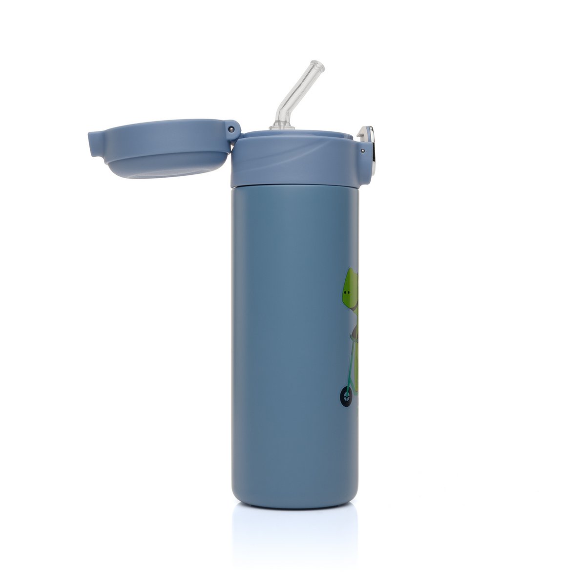 Kids drinking bottle with straw 350ml,blue