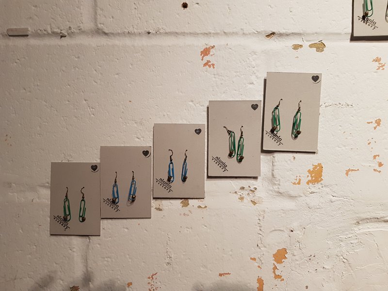 Pendientes de clip personalizados morados | por lovebynlanla