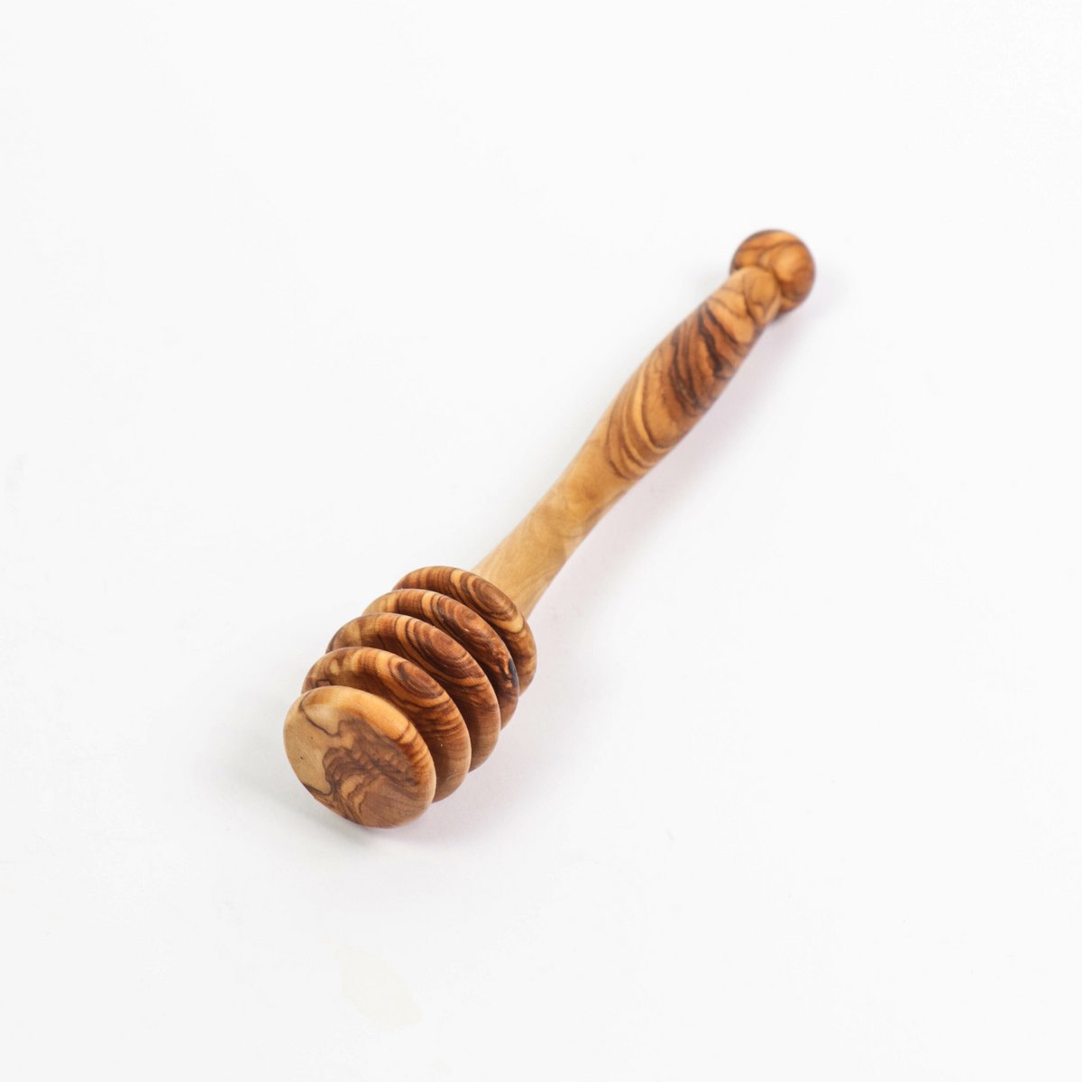 Ensemble pot à miel et cuillère à miel en bois d'olivier de fabrication naturelle