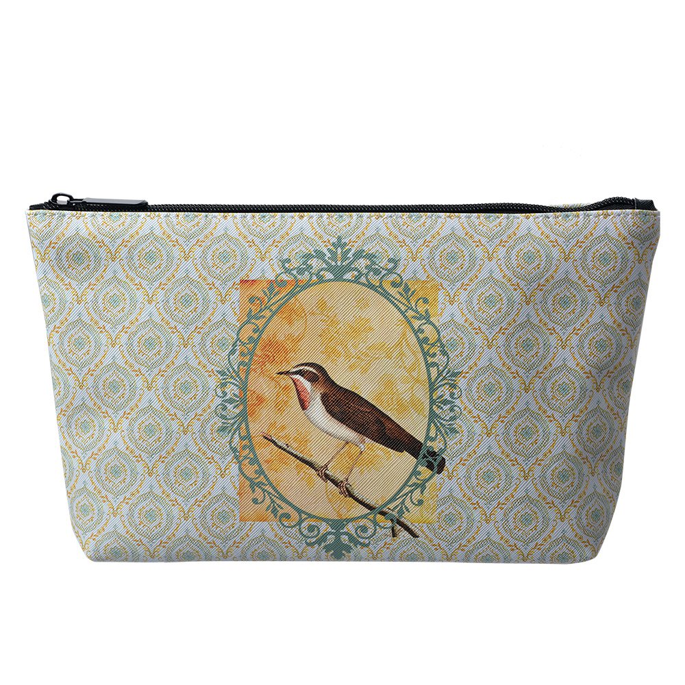 Kulturbeutel Damen Vogel 26x6x16 cm Grüner Kunststoff
