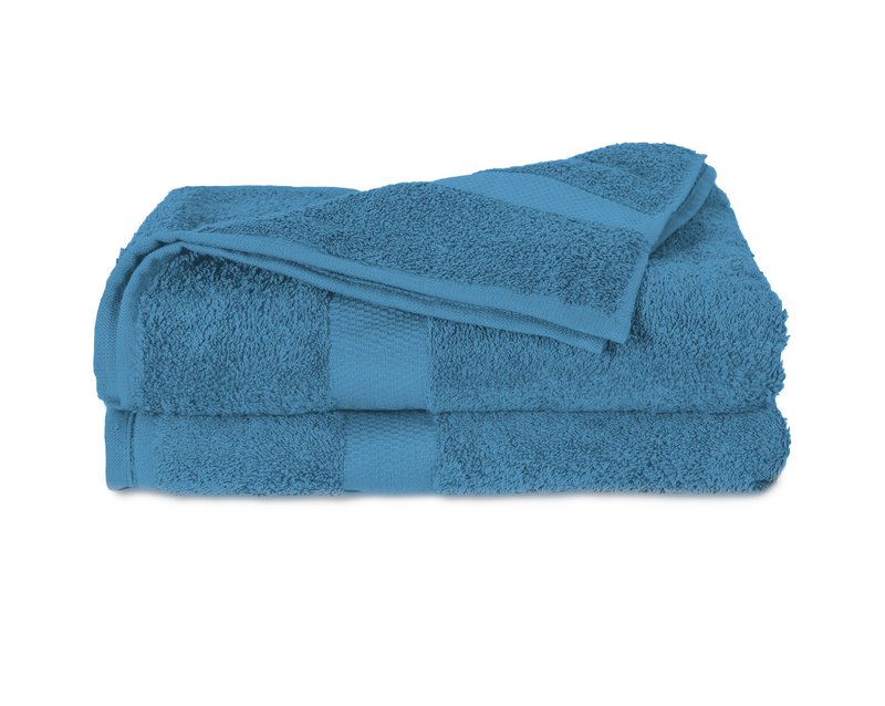 Set asciugamani 100% cotone blu